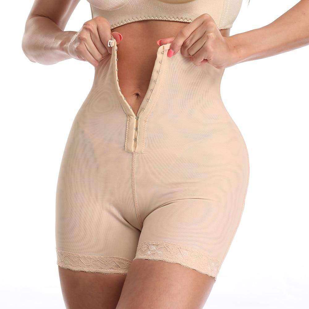 Women's Shapewear Tummy Control Butt Lifter Body Shaper Zipper Open Bust  Bodysuit